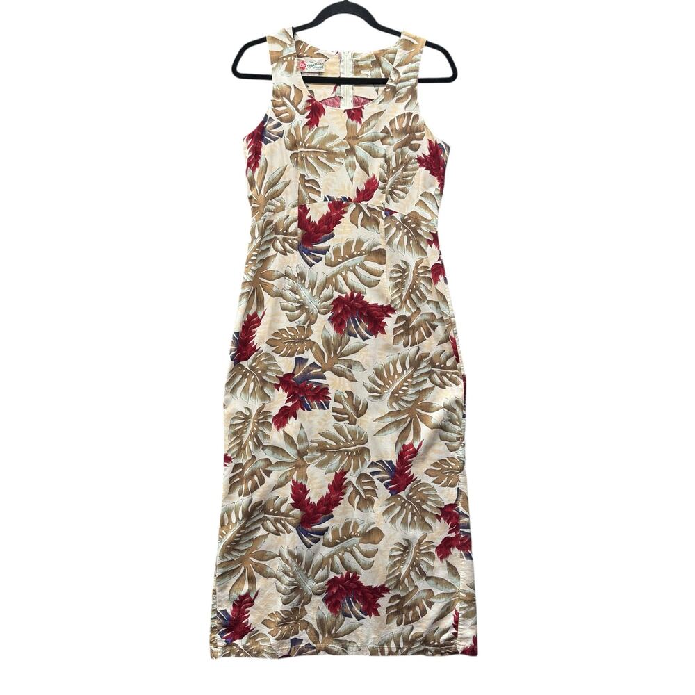Hilo Hattie Hawaii Empire Waist Sleeveless Dress Womens *8/10 Resort Wear Floral